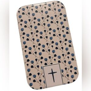 Floral Patterned Tim with Mon Scripture Keychain